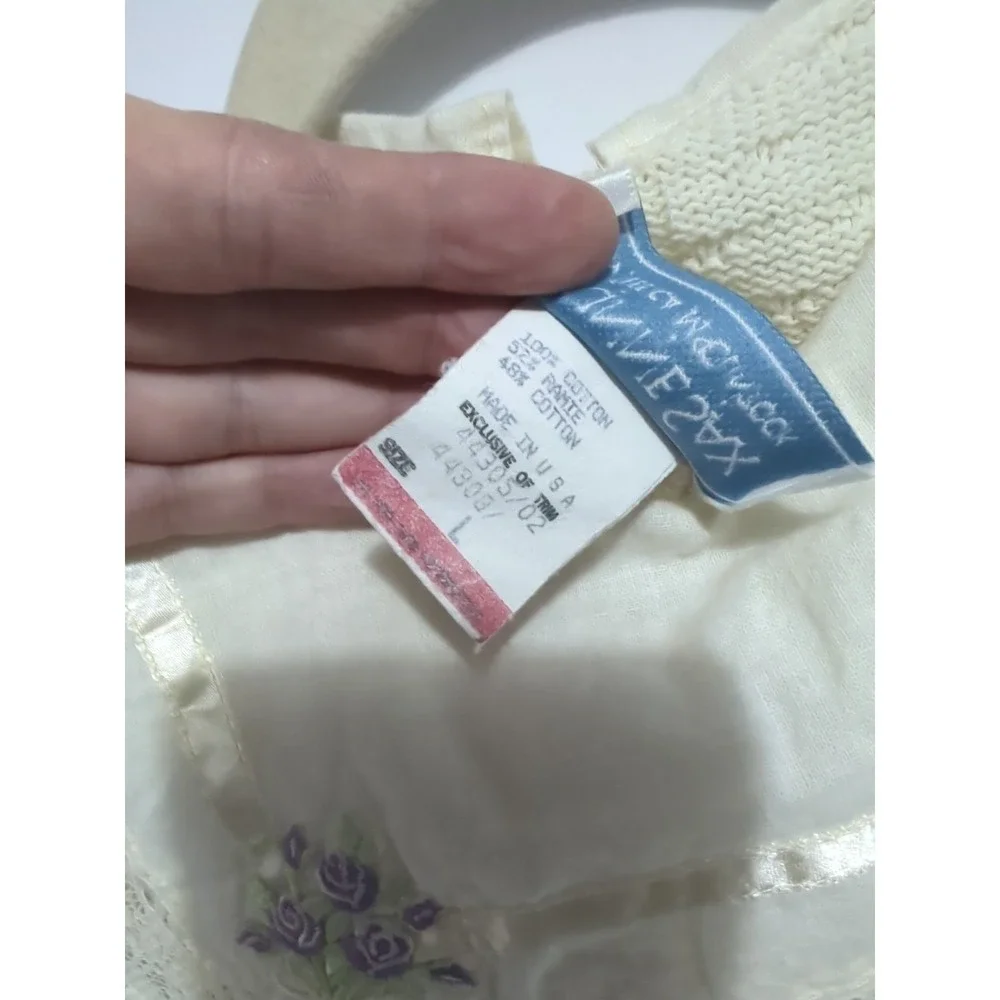 Vintage 80s Gunne Sax Jessica McClintock Girls Dress Prairie L 2 piece sweater